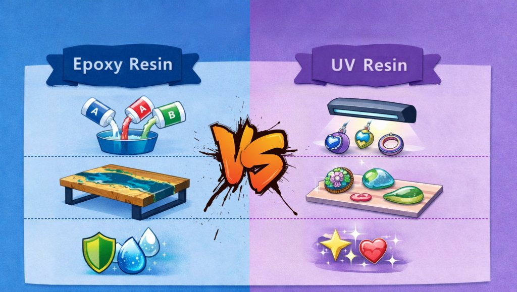 What Are the Differences Between Epoxy Resin and UV Resin?