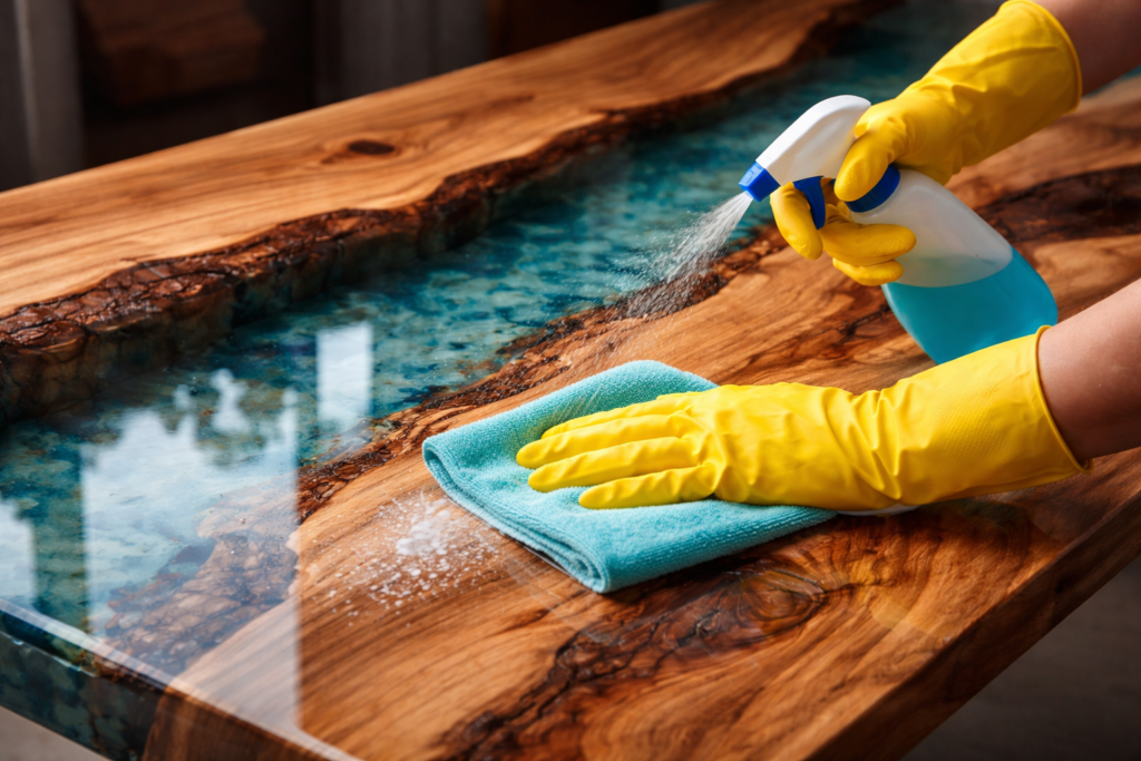 How To Clean Epoxy Table Top？