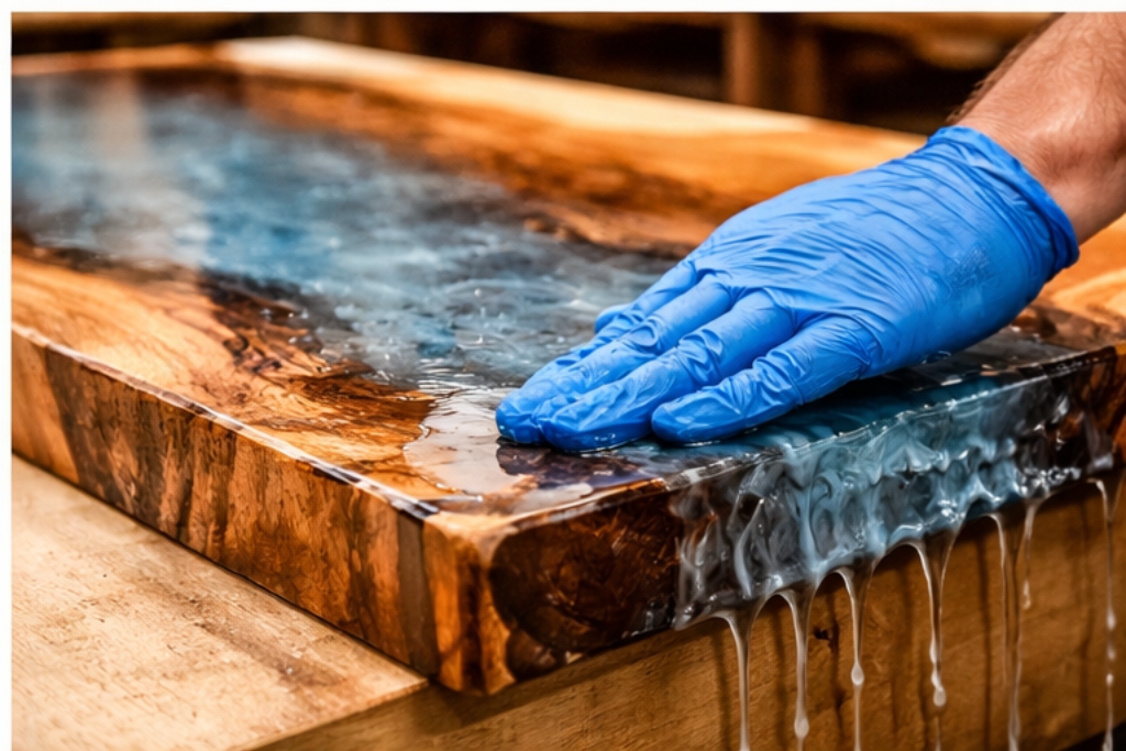 How To Epoxy A Table Top And Edges​