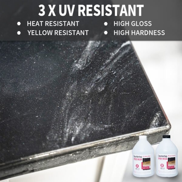 Black Exotic Marble Epoxy Kit With Table Top Epoxy Resin For Countertops & Surface Coating (3)