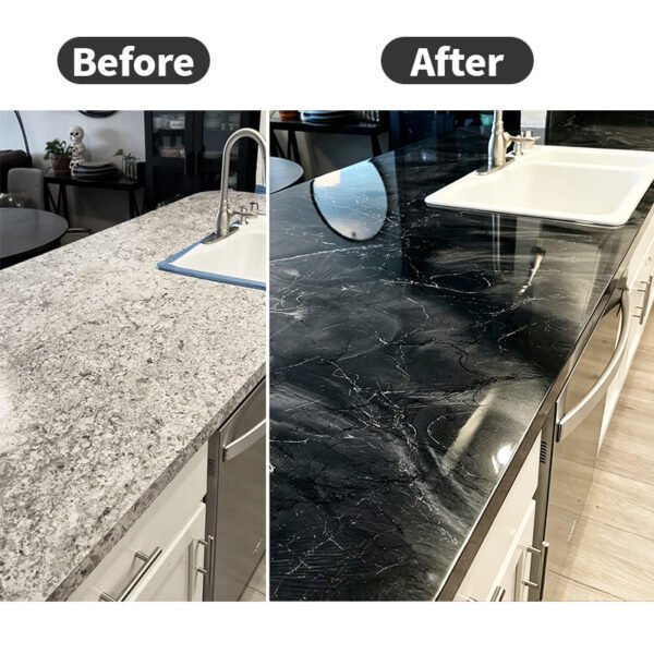 Black Exotic Marble Epoxy Kit With Table Top Epoxy Resin For Countertops & Surface Coating (4)