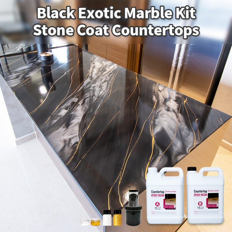 Black Exotic Marble Epoxy Kit With Table Top Epoxy Resin For Countertops & Surface Coating